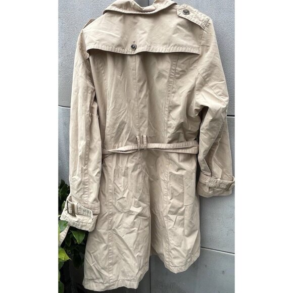 Vintage Pendleton Women’s Size XL Khaki Brown Long Trench Pea Coat Belt Strap - Picture 12 of 16